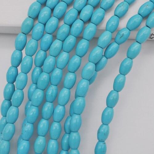 8x5MM Blue Howlite Drum Loose Beads Strand 16 Inch Jewelry For Woman Gift Making C084
