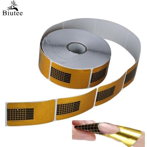 Biutee 50Pcs Nails Gel Extension Sticker Nail Art Professional Acrylic Nail Forms Nail Stickers Extension Sticker