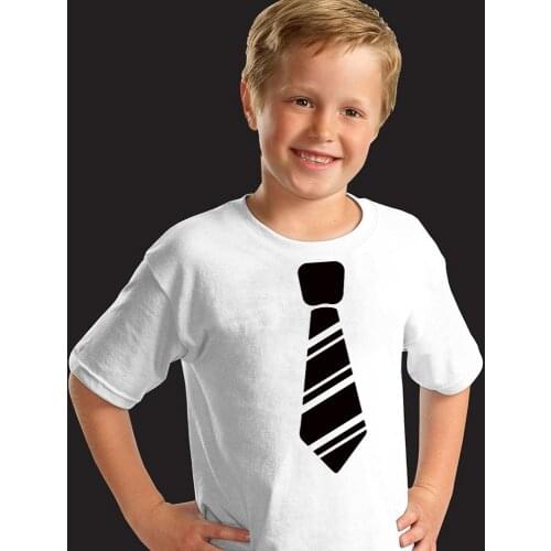 Bow Tie Print Kids Baby Boys White T Shirt Fashion Tops Tee Shirts Hot Sale Outfits Boy White Gentlemen Tops Tee Clothes Fashion
