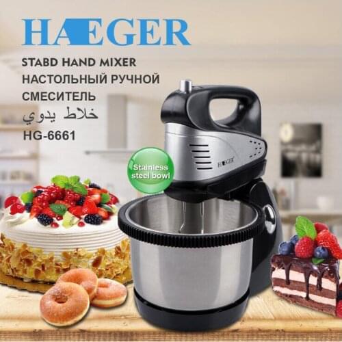 Electric Food Mixer 5 Speed Table Stand Cake Dough Mixer Handheld Egg Beater Blender Baking Whipping Cream Machine