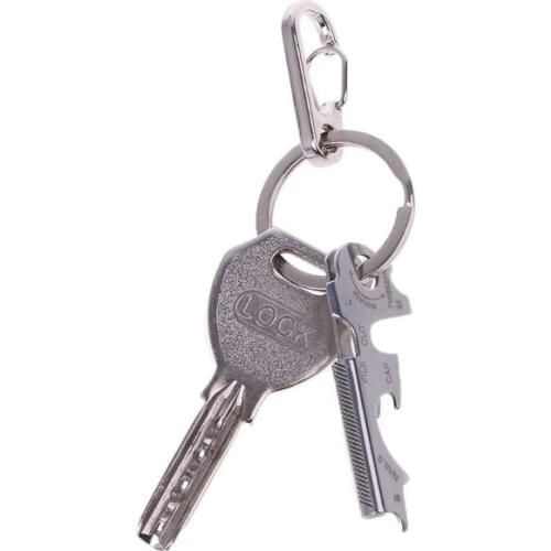 Multifunctional Survival Tool Stainless Steel TU47 True Utility Keytool Key Multi Tool Best Pocket Multitool Set EDC Key Tool