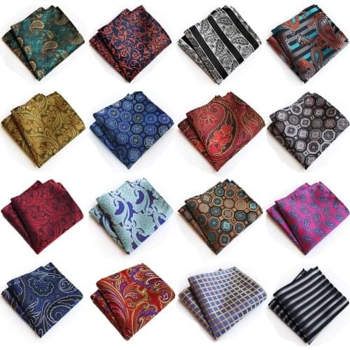 Men Formal Paisley Floral Handkerchief Wedding Party Business Pocket Square BWTHZ0317