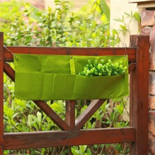Wall Hanging Planting Bags Green Grow Bag Planter Vertical Garden Vegetable Living Garden Bag Home Supplies 30*100cm
