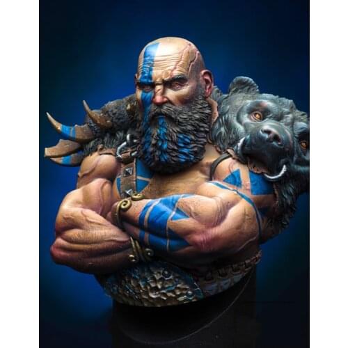 Unassambled 1/8 orc shouted bust ancient Figure Resin kit miniature model Unpainted