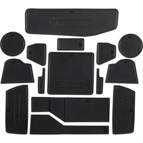 New For Toyota LAND CRUISER FJ 15pcs Door Groove Mat Non-Slip Rubber Interior Car Door Armrest Storage Panel Mat Car Styling