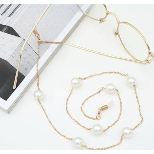 Pearl Glasses Chain Necklace Sunglass Eyeglass Holder Lanyard Reading Eyeglasses Holder Rope Glasses Accessories