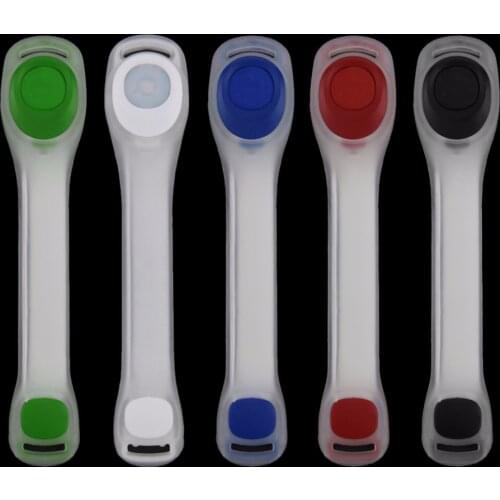 Wholesale 100pcs/lot LED Light Arm Wristband Cycling Ankle Reflective Belt Fixed Pants Leggings Belt Warning Light Leg Bands