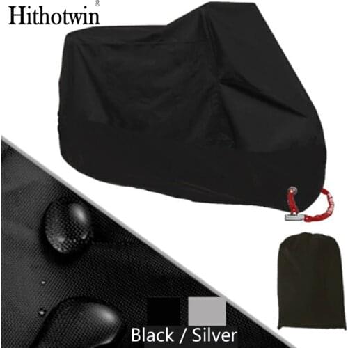 Full Black Motorcycle Scooter Waterproof UV Dust Protector Rain Cover Size M L XL XXL XXXL XXXXL Motorcycle cover