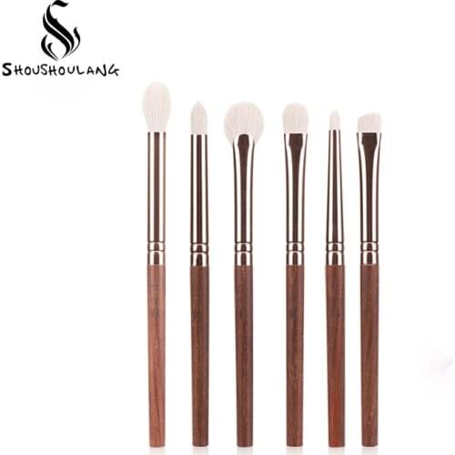 Shoushoulang Professional Handmade Make Up Brush Set Eye Shadow Blending Brush Soft Saibikoho Goat Hair Makeup Brushes Kit