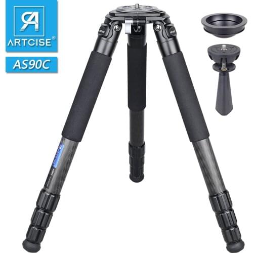 ARTCISE AS90C Professional Heavy Duty Carbon Fiber Tripod for DSLR Camera 10 Layers 40mm Max Tube Ultra Stable 75mm Bowl Adapter