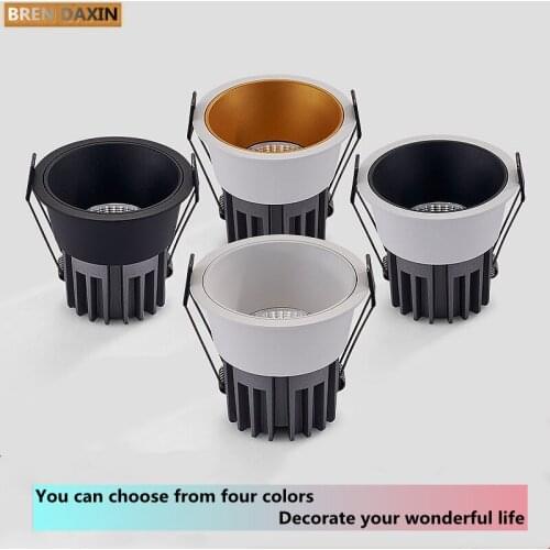 Dimmable COB CREE chip LED Downlights 9W 12W 15W 20W LED Ceiling Lamp Spot lights Background Lamp110V--220V Indoor Lighting