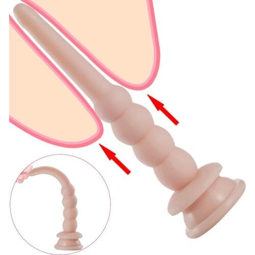Silicone Anal Plug With Power Suction Cup 160/190mm Anal Beads Sex Toys Butt Plug Anal Sex Toys Anal Beads Plug Adult Products