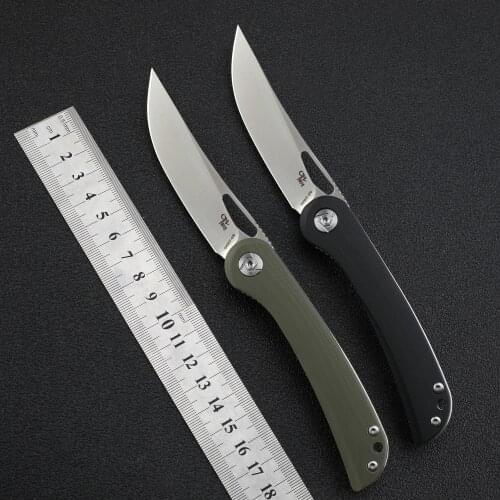 CH D2 Steel Blade flipper G10 Handle Folding Knife Camping survive Hunting Hiking Fishing EDC Tool Pocket Fruit Knives 3517