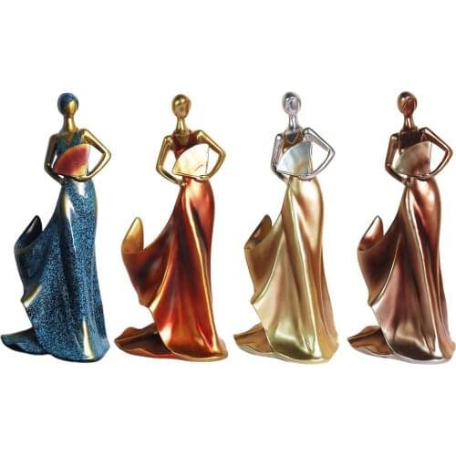 Modern Beauty Figurine Wine Bottle Storage Rack Home Ornaments Resin Craft