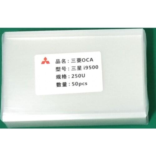 50Pcs 200um/250um Universal Sizes OCA For Mitsubishi Optical Clear Adhesive 4 4.5 4.7 5 5.3 5.5 6 6.3 6.44 7 7.9 Inch