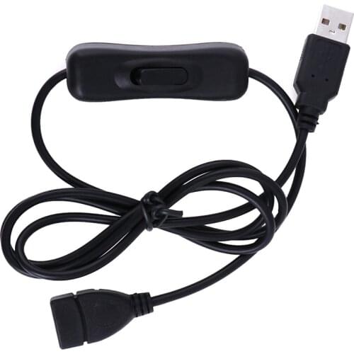 1M Usb Date Cable Male To Female Switch On Off Cable Toggle Led Power Line