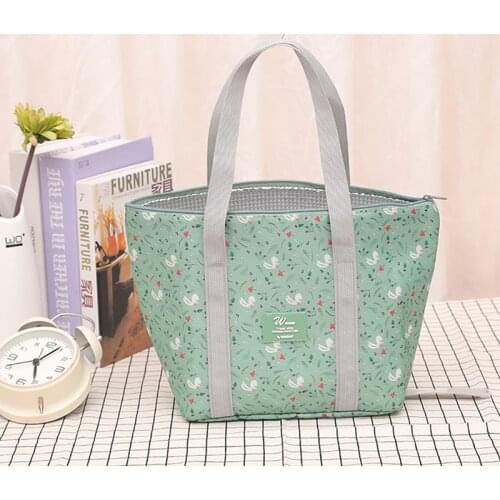 Girl lunch bag Girls Floral Printing Thermal Insulated Lunch Bag Women Portable Carry Tote Waterproof Lunch Box Insulated Bag