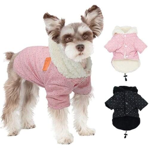 Winter Small Dog Clothes Coats for Winter Boy Girl Puppy Pet Clothes Warm Fleece Pet Dog Jacket Hooded Coat