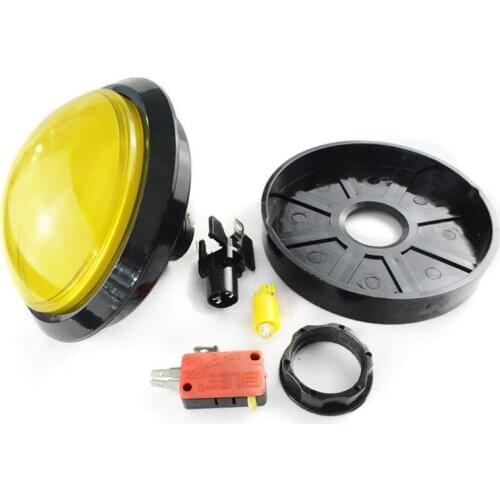 100mm Big Round Push Button LED Illuminated with Microswitch for DIY Arcade Game Machine Parts DC12V Large Dome Light