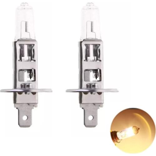 2PCS halogen h1 light bulb 55W 100W 4300K Halogen Lamp Car Headlight Bulb Warm White 12V