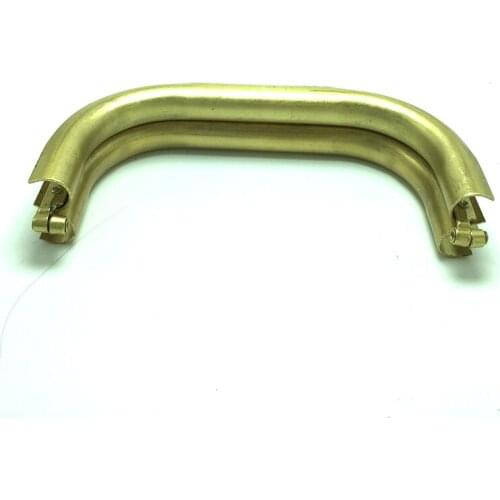 2Pcs Cooper Rectangle Metal Frame Clutch Fashion Handbag Purse Bag Handle Part Accessories