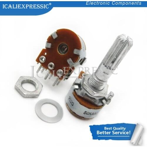 1PCS Promotion Japan For ALPS 16 type double volume potentiometer A50K A100K 25MM flowers Alps In Stock CazenOveyi