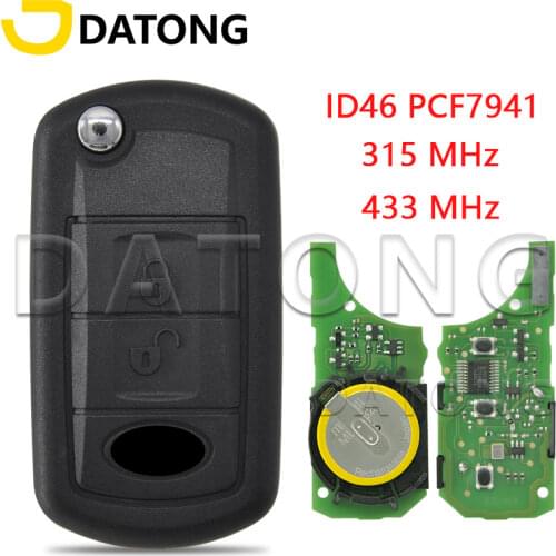 Datong World Car Remote Key For Land Rover Range Rover Sport Discovery 3 LR3 315Mhz 433Mhz ID46 PCF7941 Chip Replace Flip Key