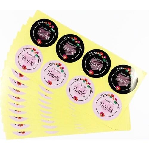 Free shipping 800pcs I love you pink and black sealing sticker beautiful Cartoon for Christmas sticker
