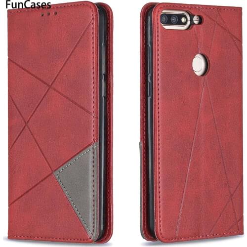 Colors PU Leather Book Case For carcaso Huawei Honor 7C Cases sFor Huawei telefoon Enjoy 8 Nova 2 Lite Y7 2018 Prime 5.99" Etui