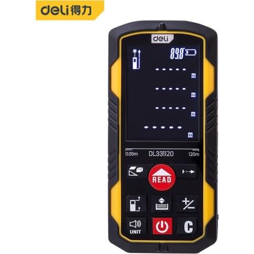 Deli Voice Lithium Laser Rangefinder Construction Level Goniometer Electronic Measuring Instrument Bubble Level Ruler Digital