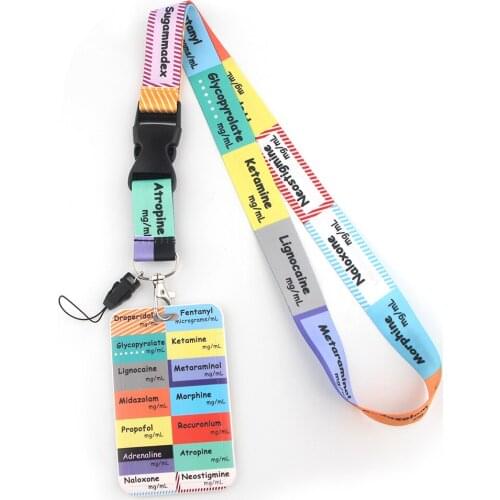 ER670 Medical Series ICU Key Chain Lanyard Gifts For Doctors Nurse Bank Bus Business Card Mobile Phone USB Badge Holder Necklace