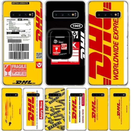 Hot Dhl Express Pattern Phone Case For Samsung Galaxy S10 S21 S20 FE Ultra Note 10 9 8 S9 S8 S7 Plus Lite Pro + J4 J6 Coque Capa
