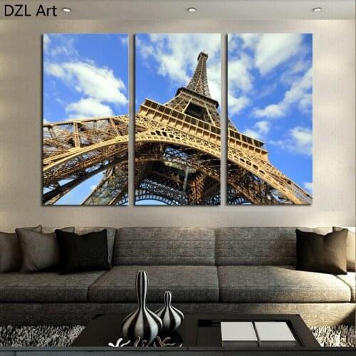 Unframed 3 PanelsThe Eiffel Tower HD Canvas Print Painting On Canvas Prints Artwork Home Wall Decor Painting Canvas Picture
