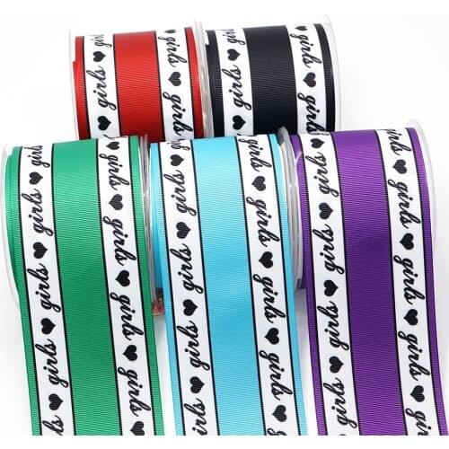 10 Yards Printed Grosgrain Ribbon 3" 75MM For Hair Bows DIY Crafts Handmade Accessories 48729