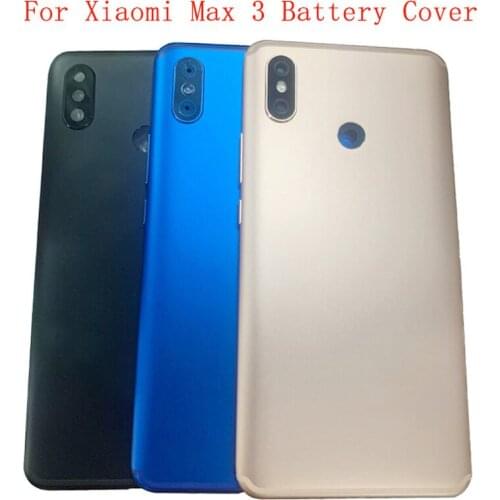 Battery Case Cover Rear Door Housing Back Case For Xiaomi Mi Max 3 Battery Cover Camera Frame Lens with Logo