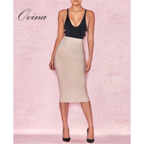 Fashion Women Skirts Pencil Over Knee Bodycon Bandage Skirts High Quality