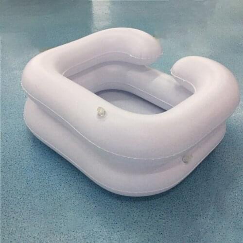 Inflatable Shampoo Conditioner Basin Elderly Care Hair Washing Basin Drain Tube 667D