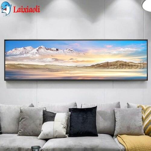 New arrival style Mountains 3d full diamond painting handmade diamond embroidery 5d diy diamond sky large picture of Rhinestone