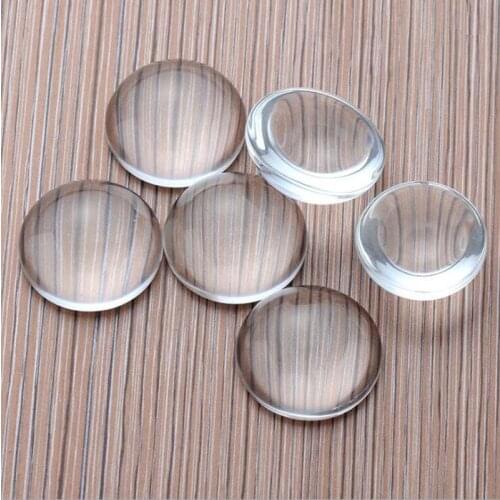 10/12/14/16/18/20/25/30MM Half Round Clear Transparent Glass Crystal Cameo Cabochons Dome Flat Back For Jewelry DIY Settings