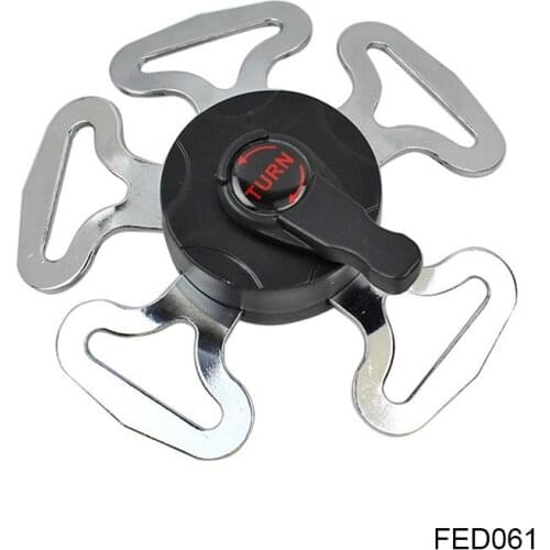 Black Color 5 Fixed Point 38mm Webbing Racing Seat Belt Buckle (FED061)