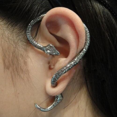 Retro exaggerated snake-shaped winding ear clip earrings earring single fashion ear hanging earrings for women jewelry