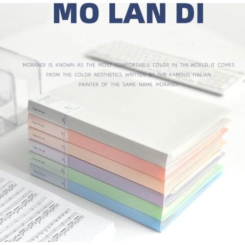 Sharkbang New Morandi Color Series 40/80/100page A4 File Folder Clear Display Book Desk Papers Documents Organizer Stationery