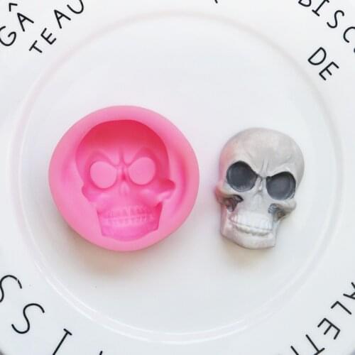 Skeleton Skull Head Silicone Mold Fondant Mold Epoxy Mould XGY-213