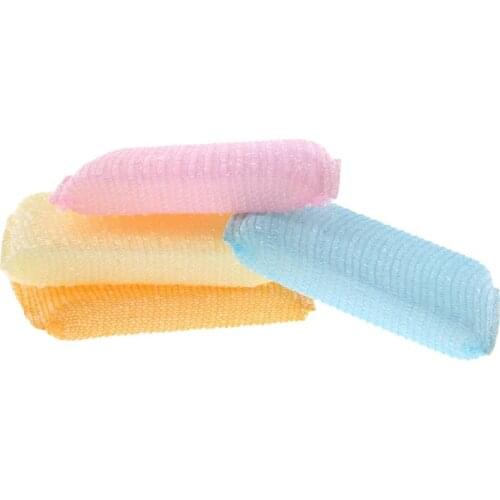 T84E 4pcs/set Soft Sponge Scouring Pads Dish Bowl Kitchen Cleaning Scrub Scrubber Pad