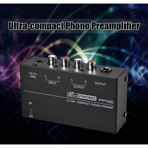 Ultra-Compact Phono Preamp Preamplifier With Rca 1/4Inch Trs Interfaces Preamplificador Phono Preamp(Eu Plug)