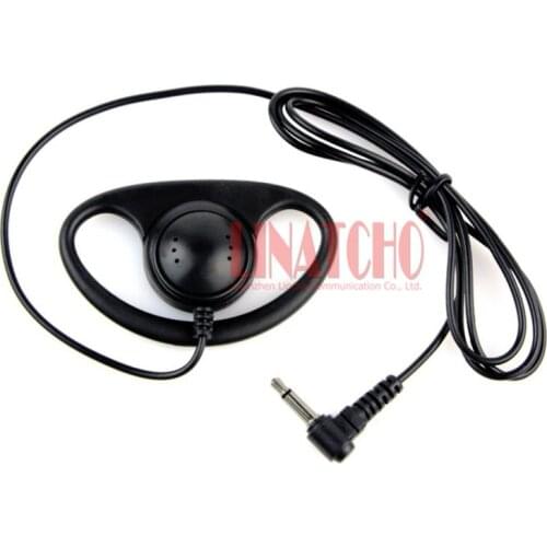 D shape 3.5mm listen only walkie talkie external handheld microphone headset