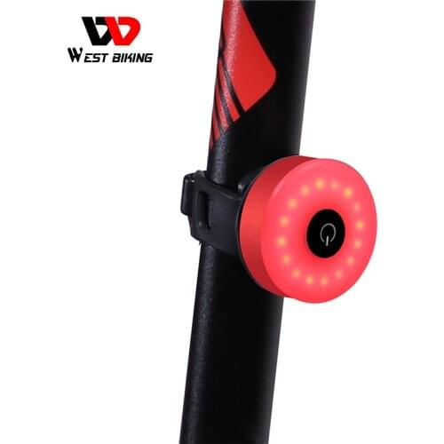 WEST BIKING Bike Taillight Waterproof Riding Rear Light Accessories Led USB Rechargeable Road Cycling Light Lamp Bicycle Light