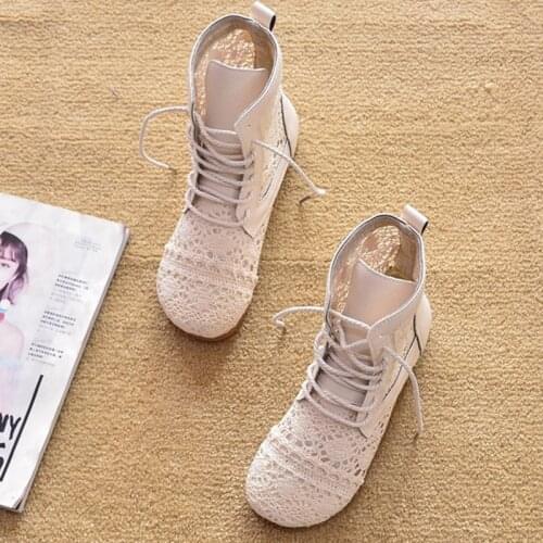 2021 Summer Boots Women Shoes Pink White Sweet Ladies Ankle Boots Casual Woman Summer Shoes High top A2390