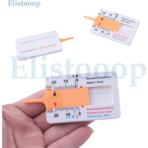 New Arrival 1Pcs Tyre Tread Depth Gauge Car Motorcycle Trailer Van Wheel Measure Tool High Quality