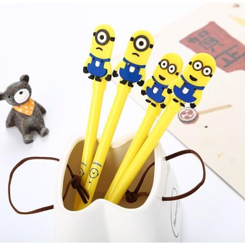 1 PCs Creative Cartoon Single Eye Neutral Pen Cute Learning Stationery Xiao Huang Human Water Pen Black Office Signature Pen